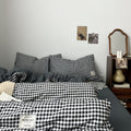 Classic Black Gingham Bedding Set