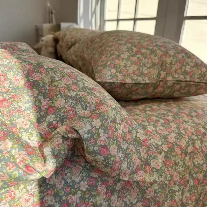 Roselle Bloomelle Vintage Floral Cotton Bedding Set G67