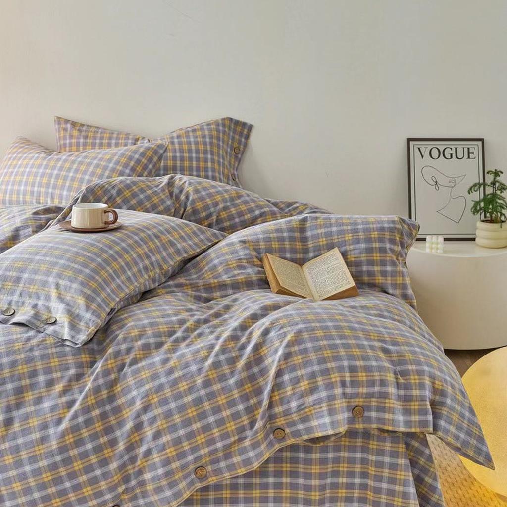 Gingham Bedding Set - Mint Green