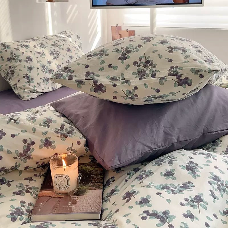 Plum Tree Print Bedding Set