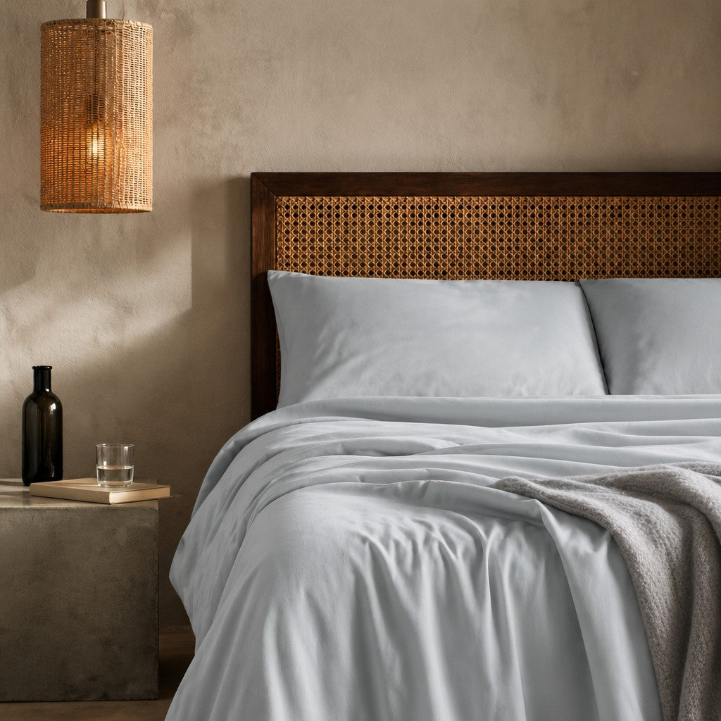 Qelune Bamboo Duvet Cover Set – Cooling Organic Bamboo Bedding in Mist