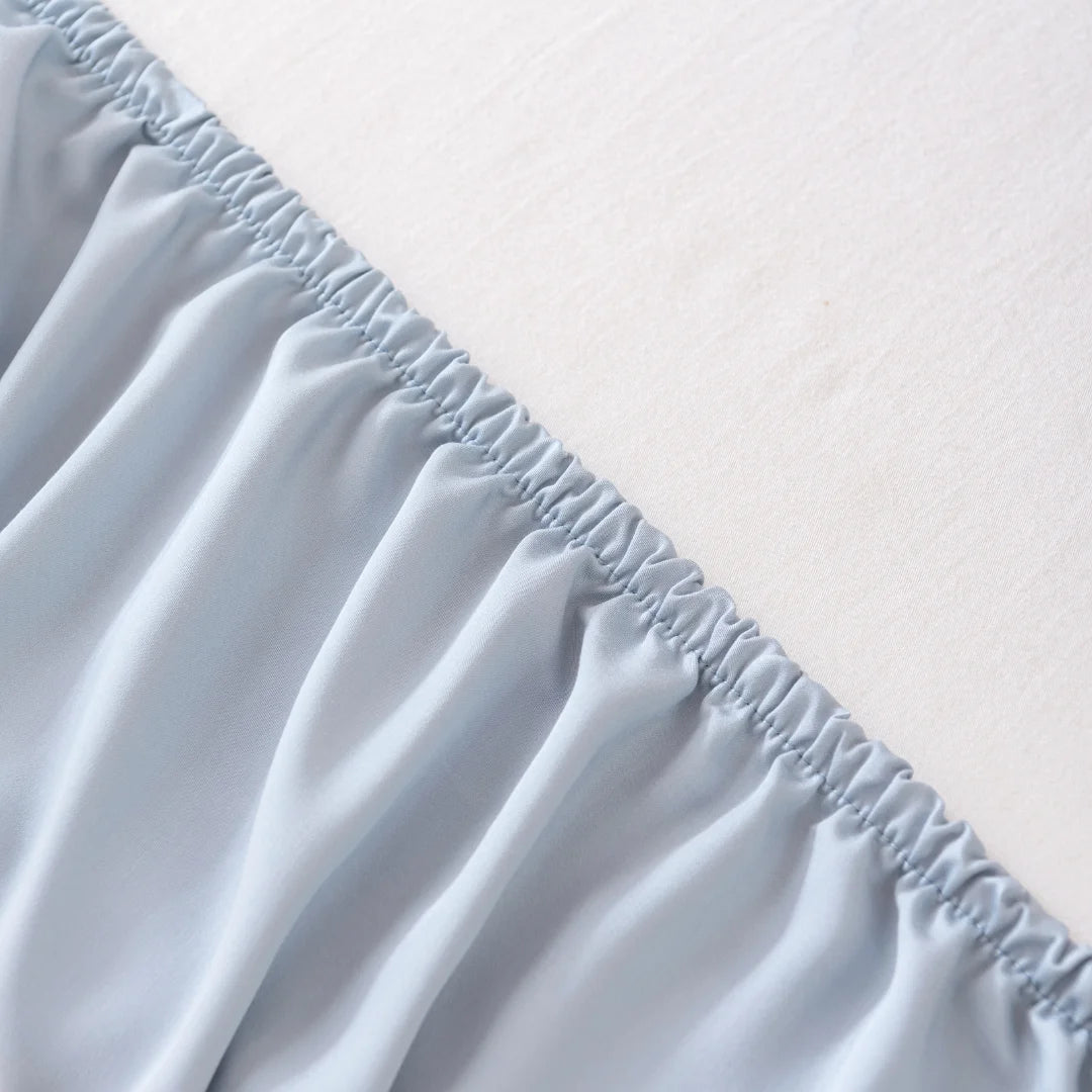 Bamboo Fitted Sheet Set - Pale Blue