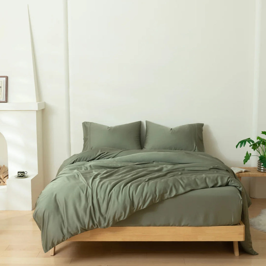 Bamboo Quilt Cover - Moss