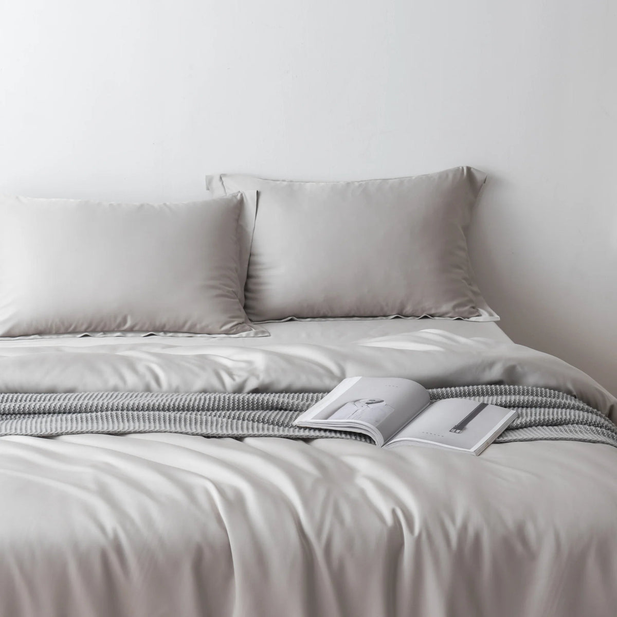 Bamboo Quilt Cover - Silver
