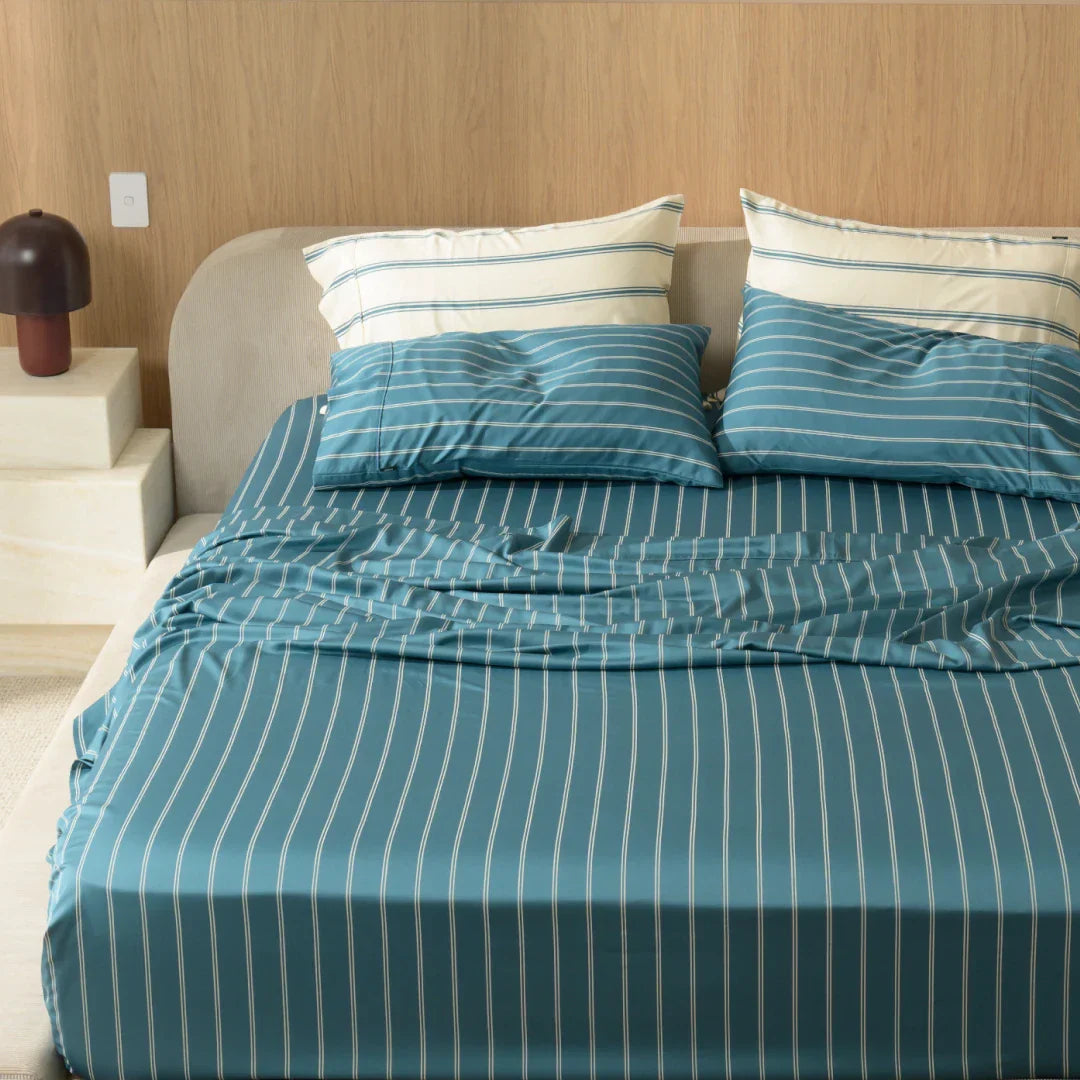 Qelune Cooling Bamboo Stripe Bedding Set