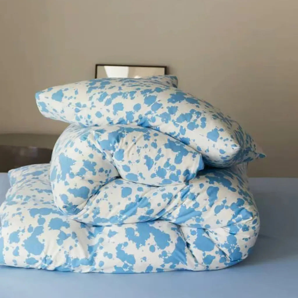 Paint Splatter Printed Bedding Set