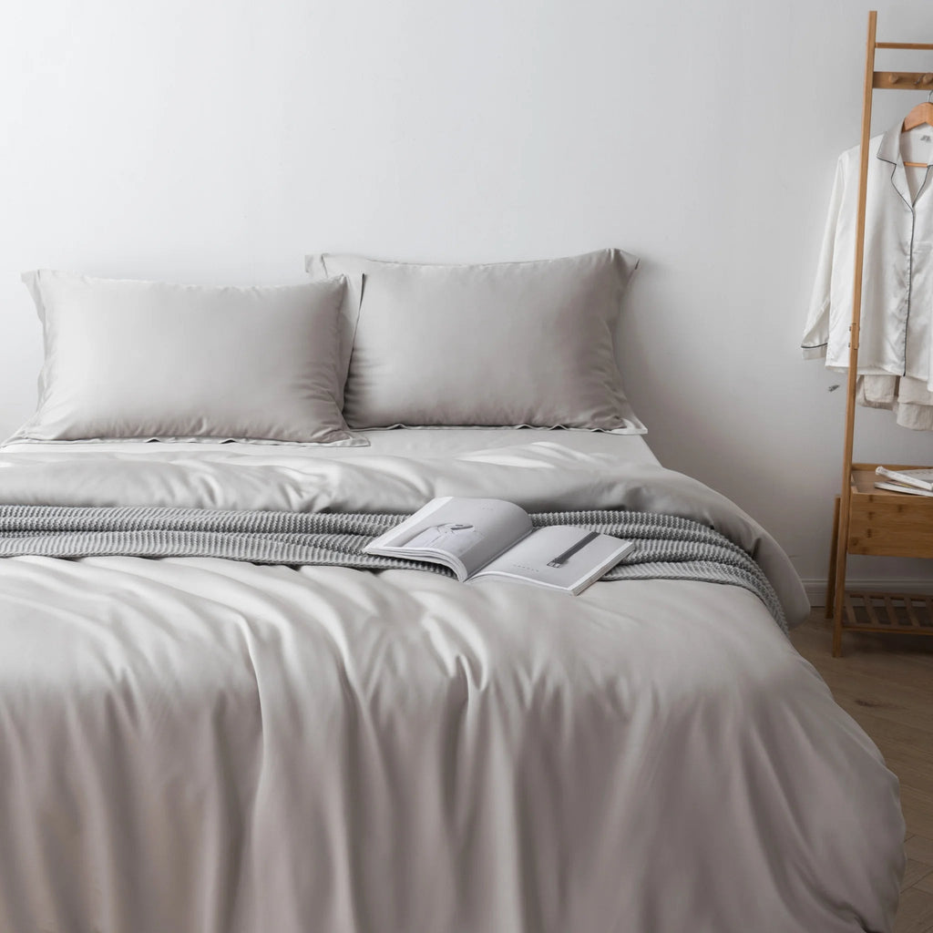 Bamboo Quilt Cover - Silver