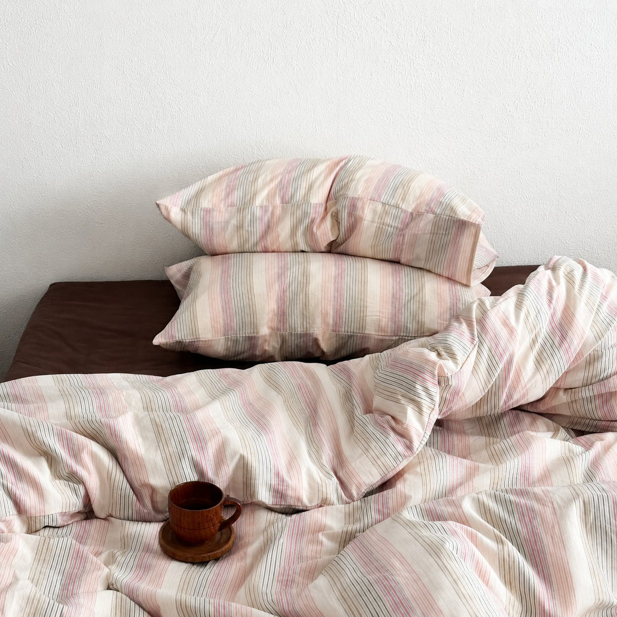 Vintora Retro Stripe Cotton Bedding Set Breathable Cotton G99