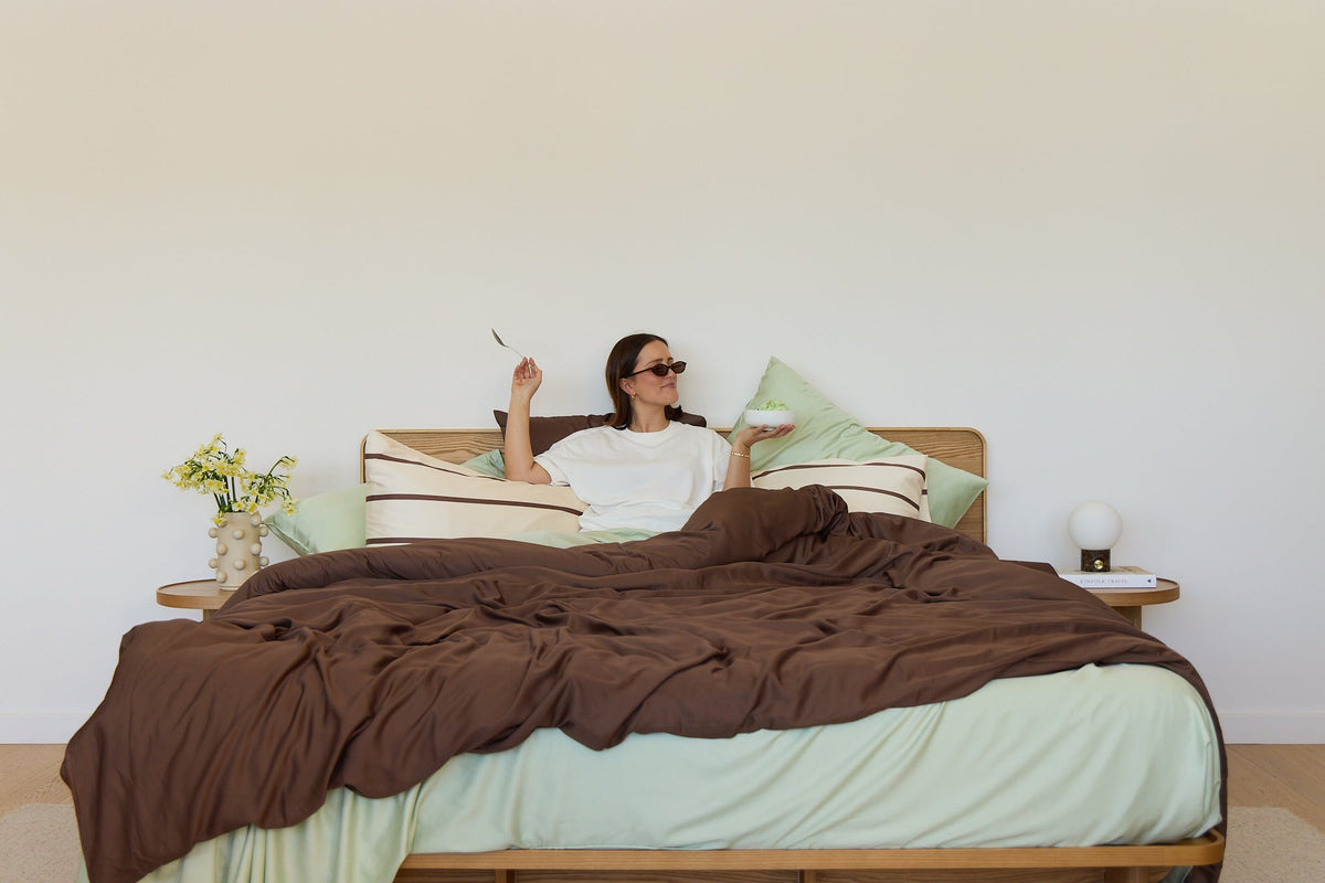 Chocolate Bamboo Quilt Cover