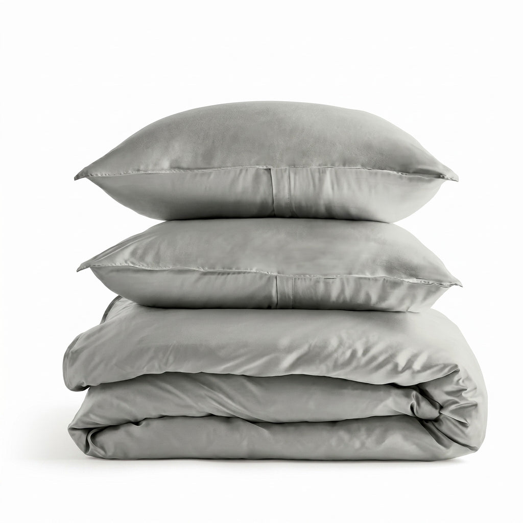 Qelune Bamboo Duvet Cover Set – Cooling Organic Bamboo Bedding in Eucalyptus
