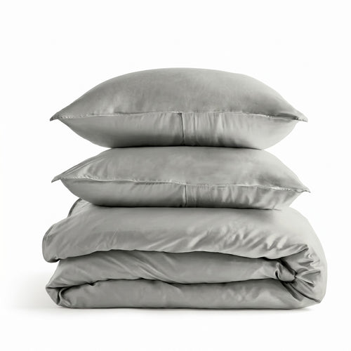 Qelune Bamboo Duvet Cover Set – Cooling Organic Bamboo Bedding in Eucalyptus