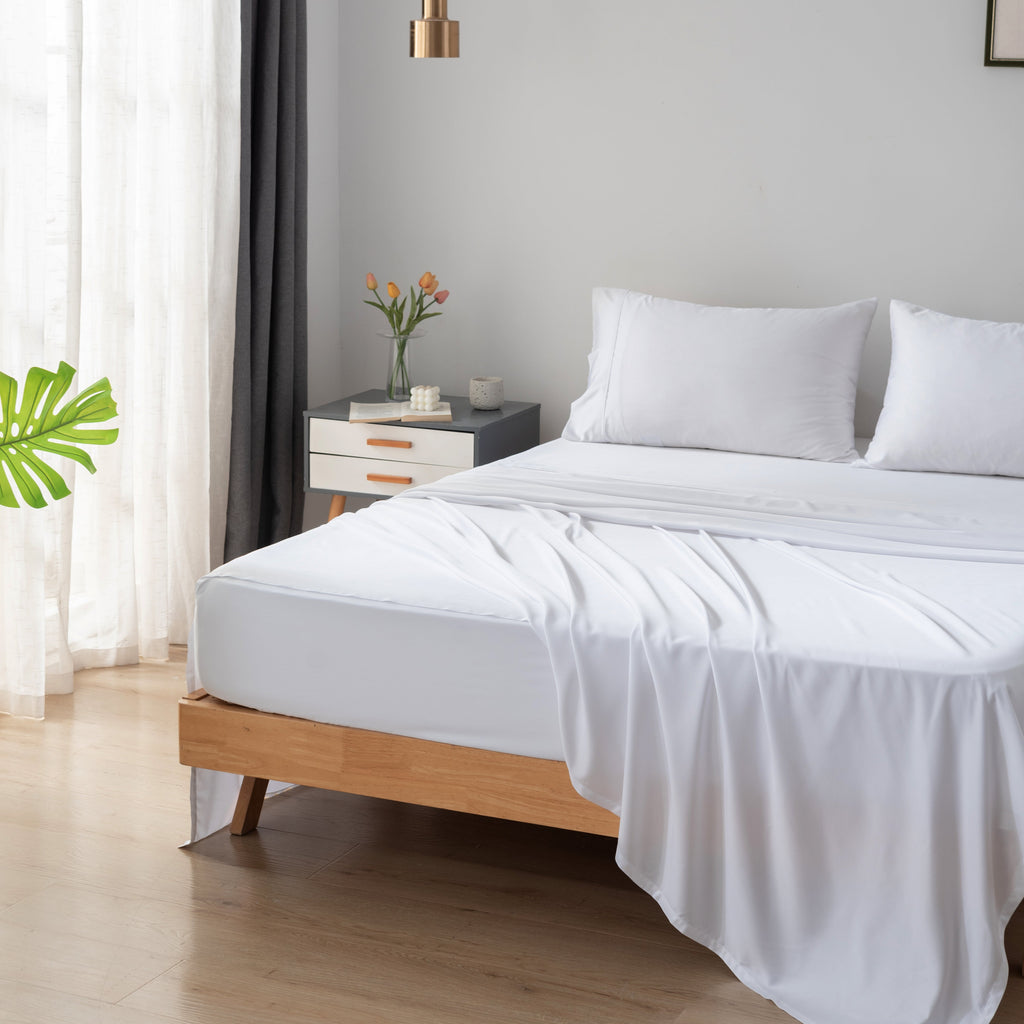 100% Bamboo Sheet Sets - Pure White