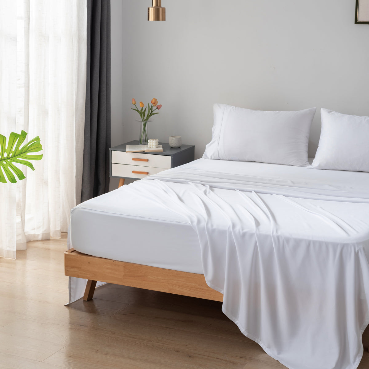 100% Bamboo Sheet Sets - Pure White
