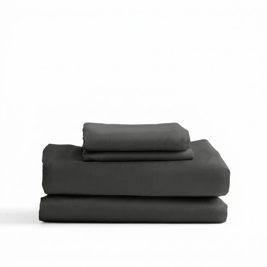 Qelune Bamboo Sheet Set – Cooling Organic Bamboo Bedding in Charcoal