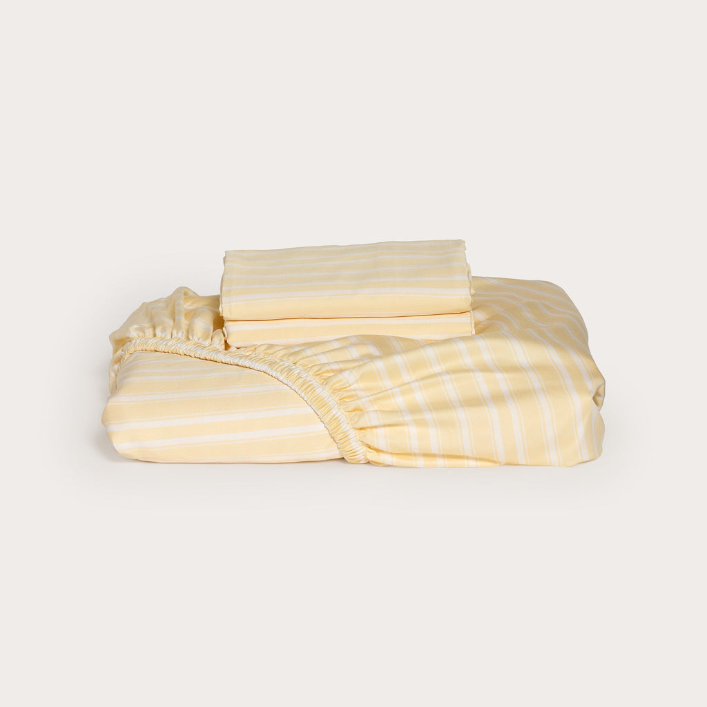 Butter Stripe Bamboo Fitted Sheet