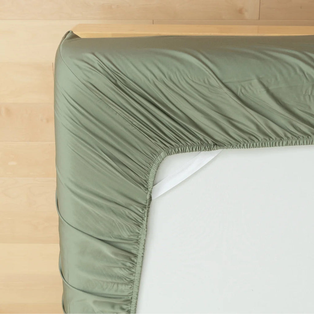 Bamboo Fitted Sheet Set - Moss