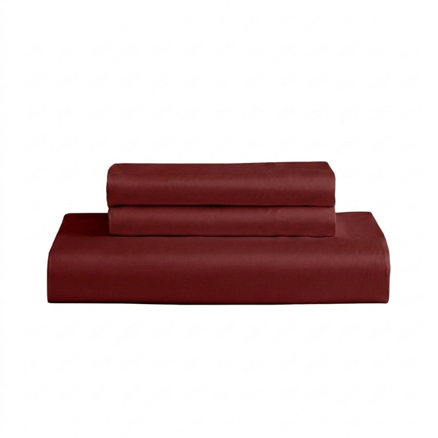 Qelune Bamboo Sheet Set – Cooling Organic Bamboo Bedding in Burgundy