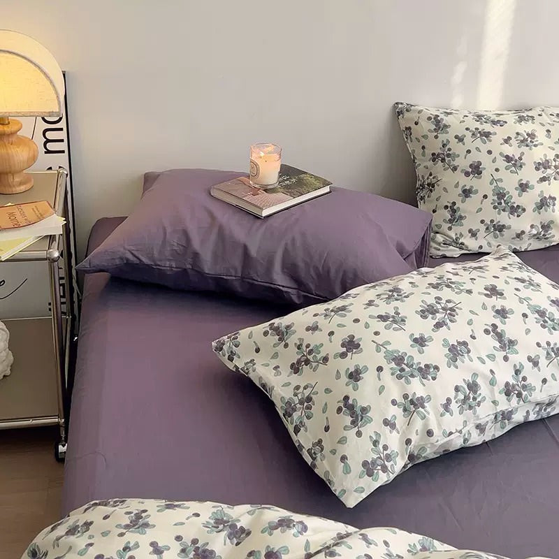 Plum Tree Print Bedding Set