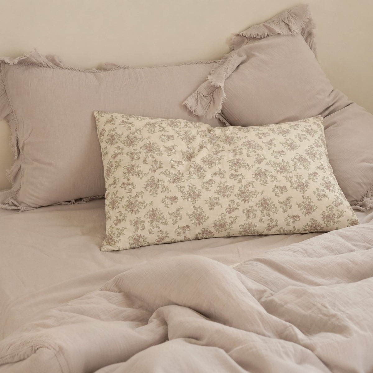Roselle Pastel Color Ruffle Cotton Bedding Set G114