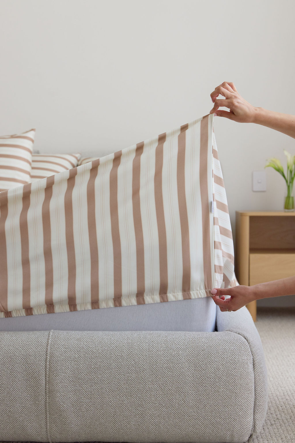 Haven Stripe Bamboo Fitted Sheet