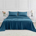Bamboo Blend Bedsheet Set - Ultra Soft Microfiber Bedding Set (Biscay Blue)