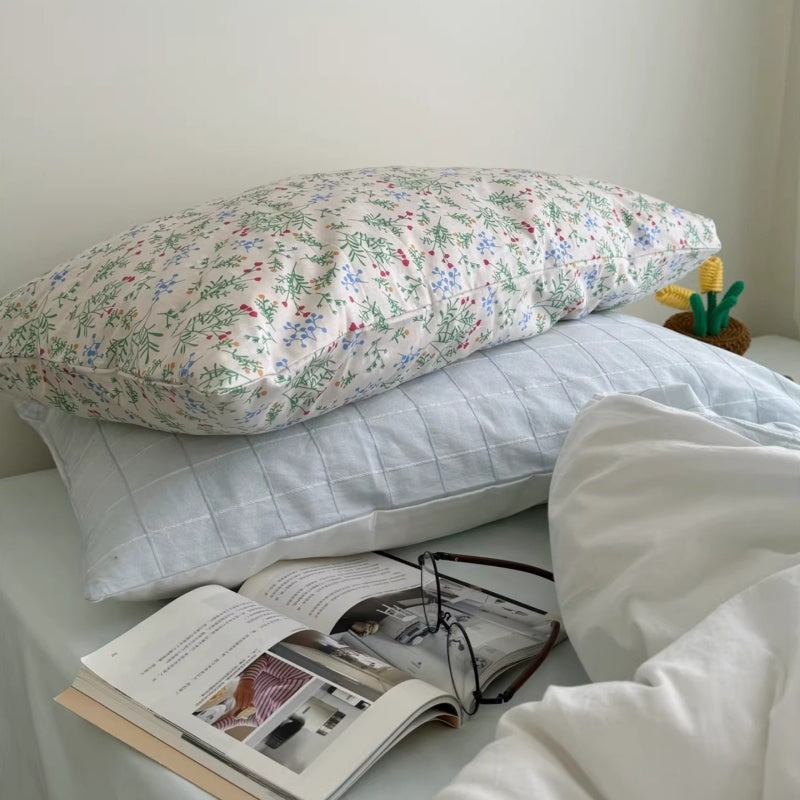 Vireza Washed Cotton Floral Bedding Set Four Piece G70