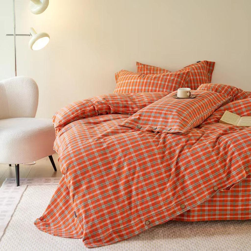Gingham Bedding Set - Mint Green