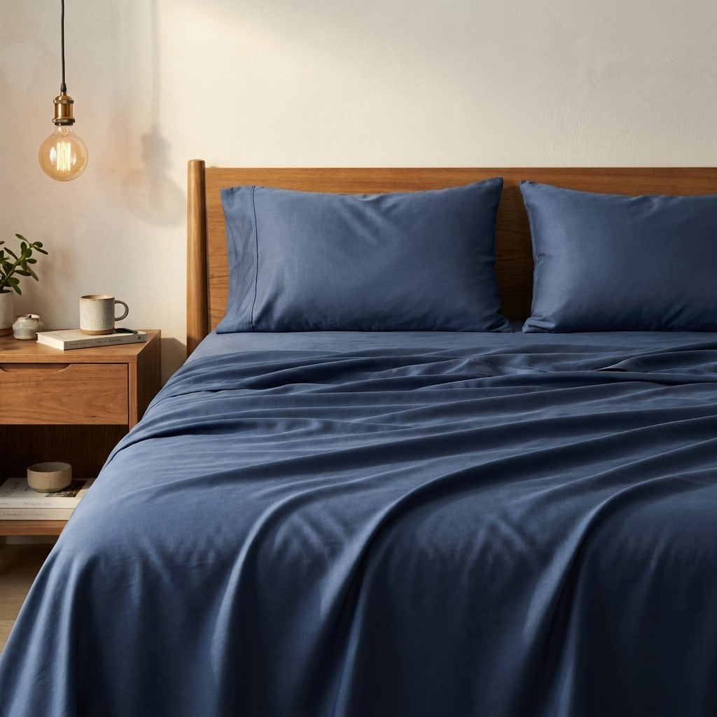 Qelune Bamboo Sheet Set 鈥?Cooling Organic Bamboo Bedding in Nightfall