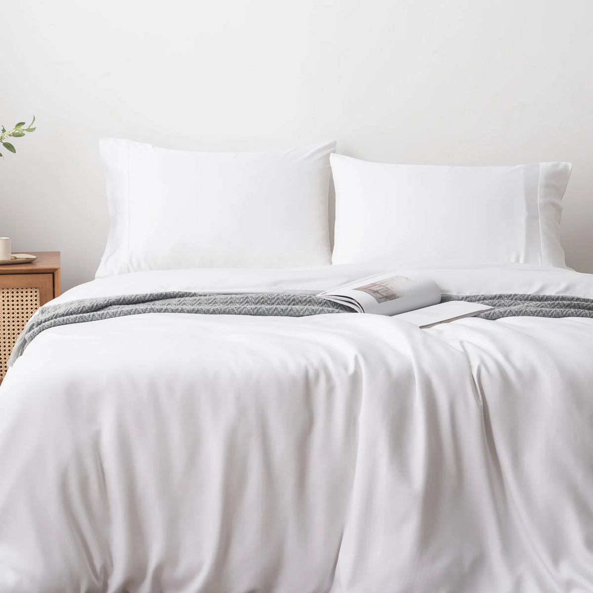 Bamboo Quilt Cover - White