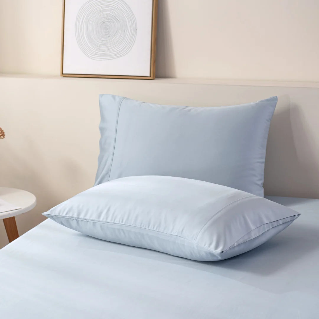 Bamboo Pillowcase Set - Pale Blue