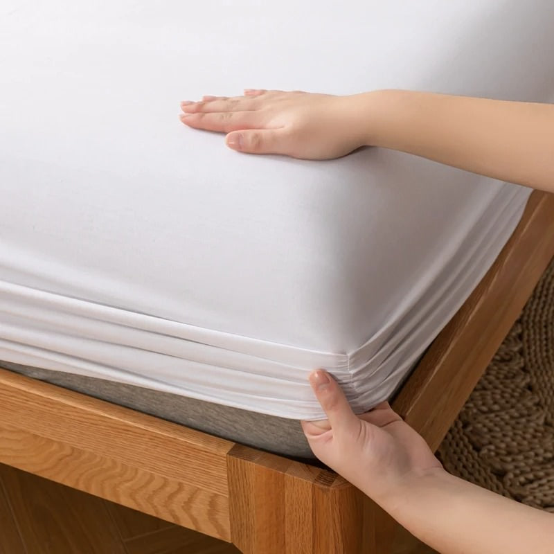 Solid Color Simple Cotton Fitted Sheet