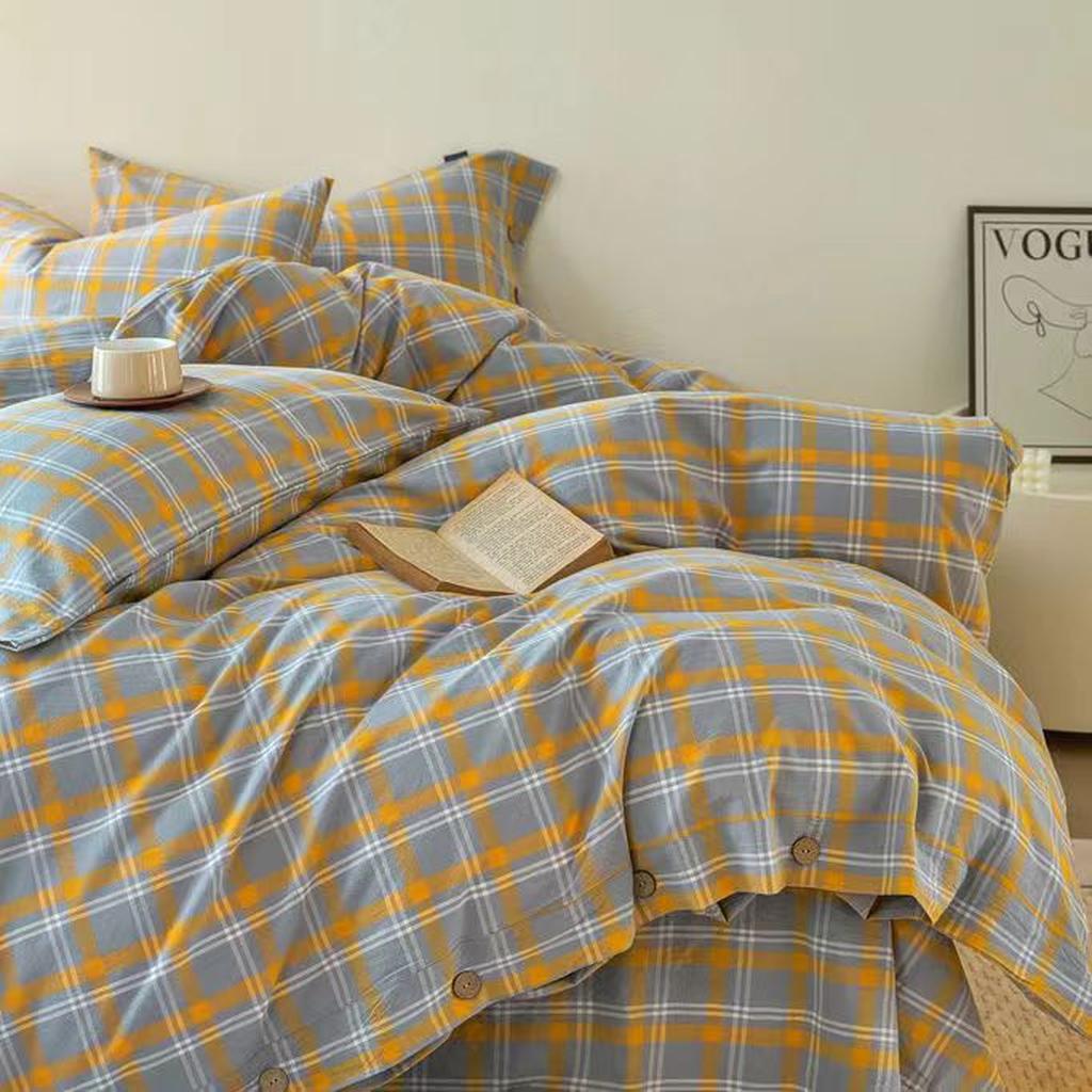 Gingham Bedding Set - Purple