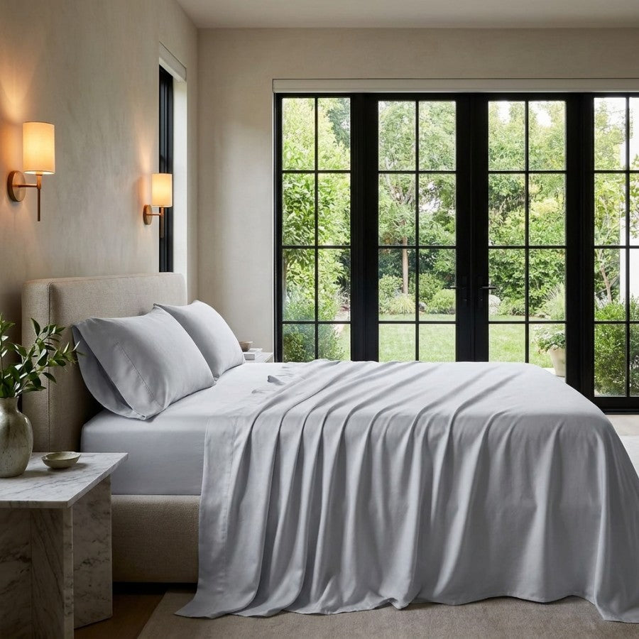 Qelune Bamboo Sheet Set 鈥?Cooling Organic Bamboo Bedding in Mist
