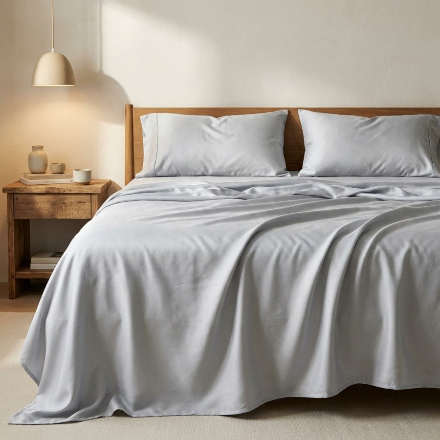 Qelune Bamboo Sheet Set 鈥?Cooling Organic Bamboo Bedding in Mist