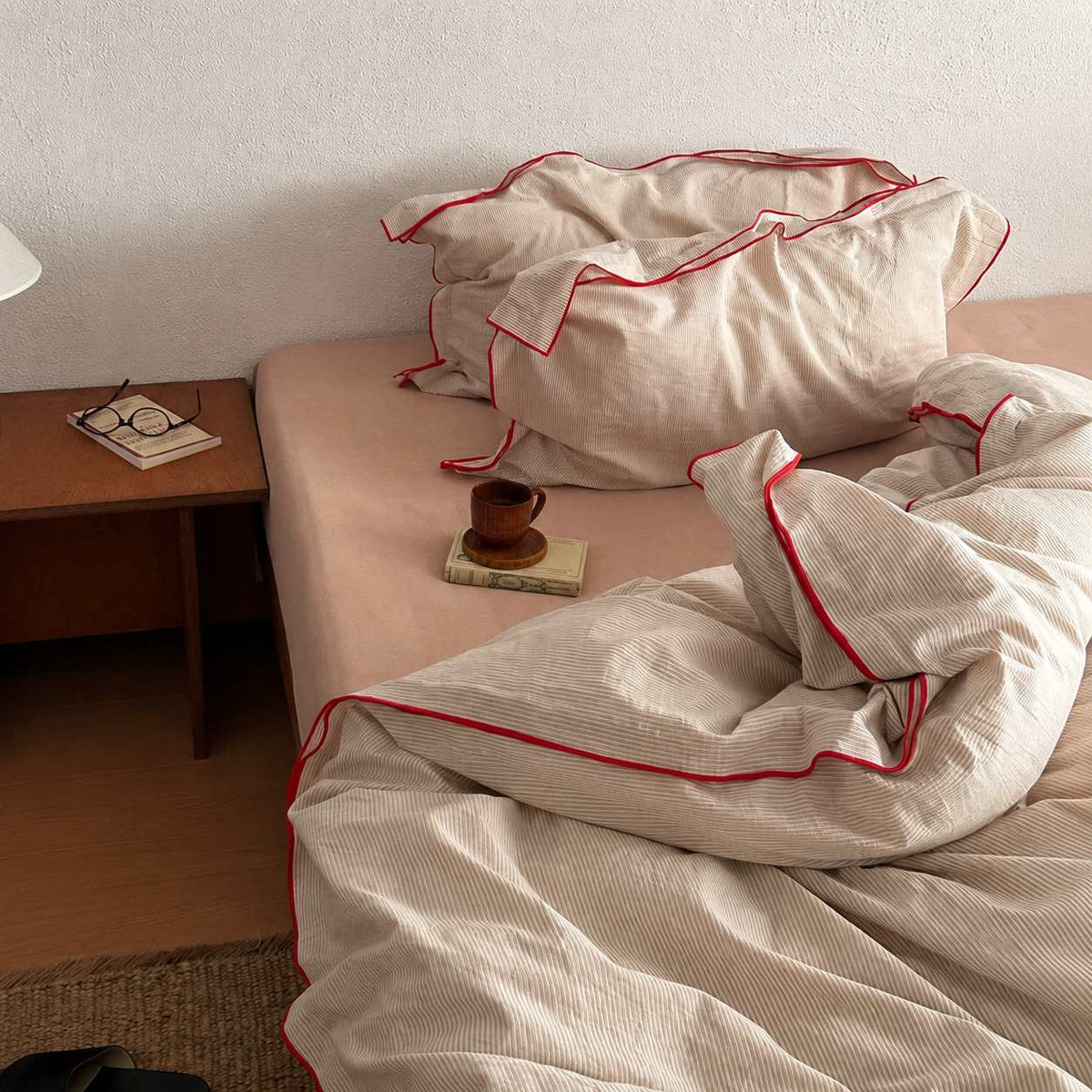 Vintora Minimalist Cotton Duvet Cover Set  Bedding for Modern Bedroom G119