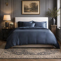 Qelune Bamboo Duvet Cover Set – Cooling Organic Bamboo Bedding in Nightfall