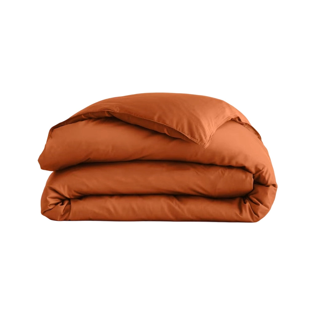 Qelune Bamboo Duvet Cover Set – Cooling Organic Bamboo Bedding in Terracotta