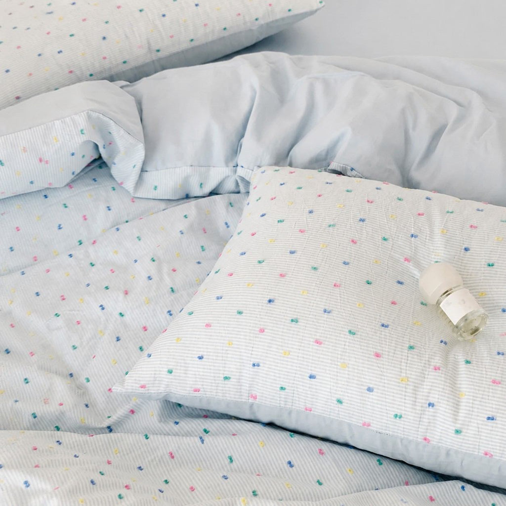 Vireza Washed Cotton Jacquard Bedding Set with Soft Breathable for All Seasons G101