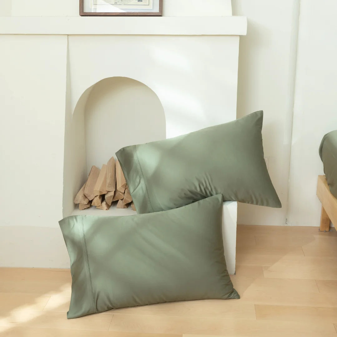 Bamboo Pillowcase Set - Moss