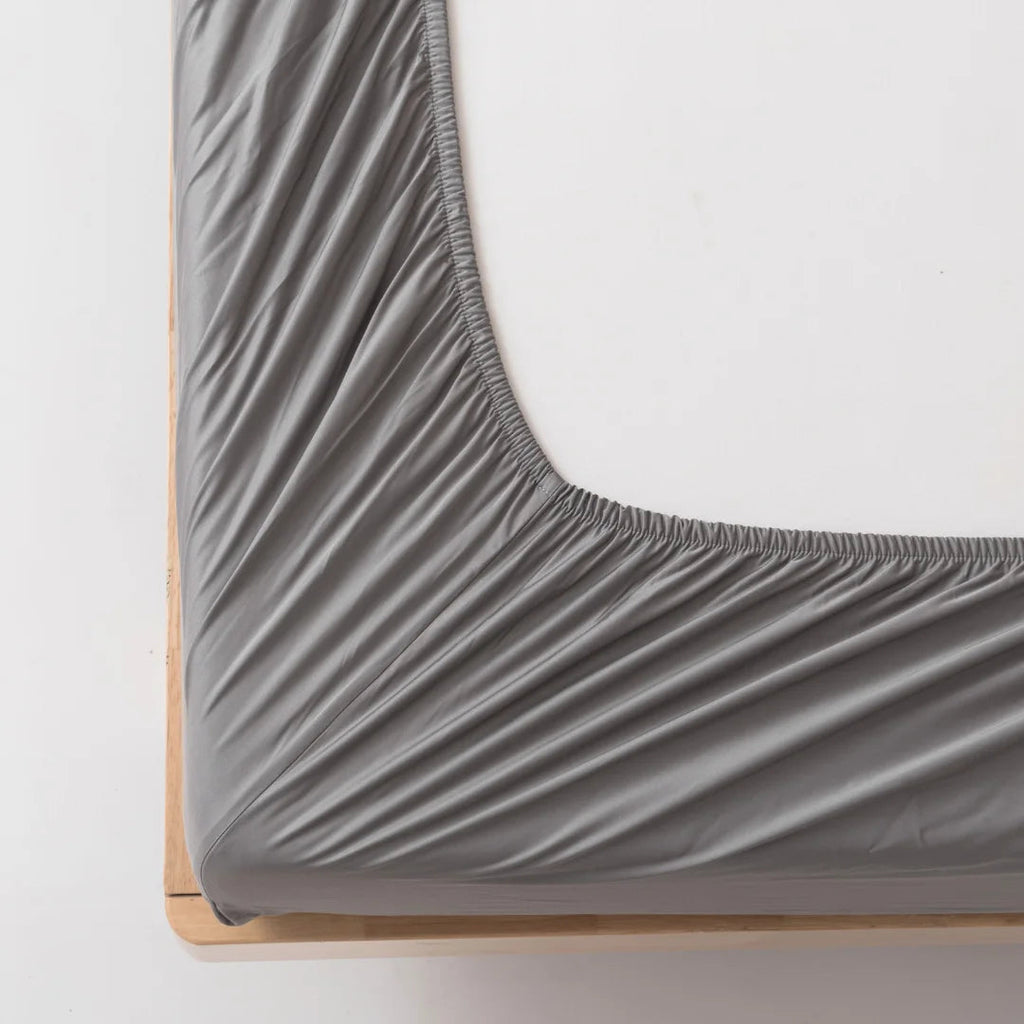Bamboo Fitted Sheet - Stone Grey