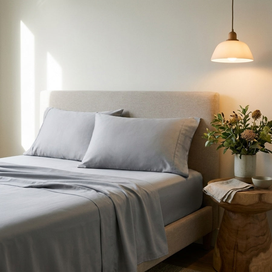 Qelune Bamboo Sheet Set 鈥?Cooling Organic Bamboo Bedding in Mist