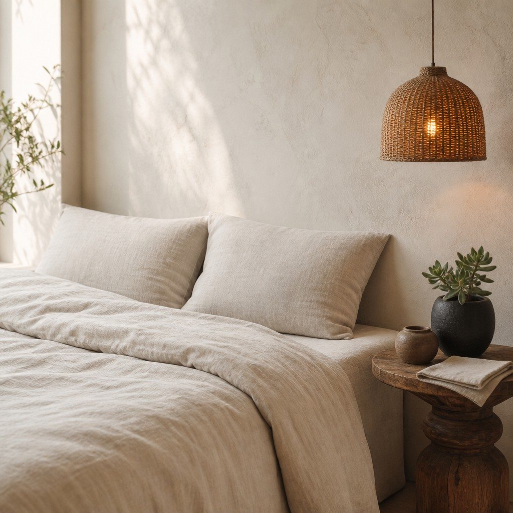 Cottara Washed Cotton Bedding Set Soft Breathable Bed Linen for Cozy Dorm and Home Use G65