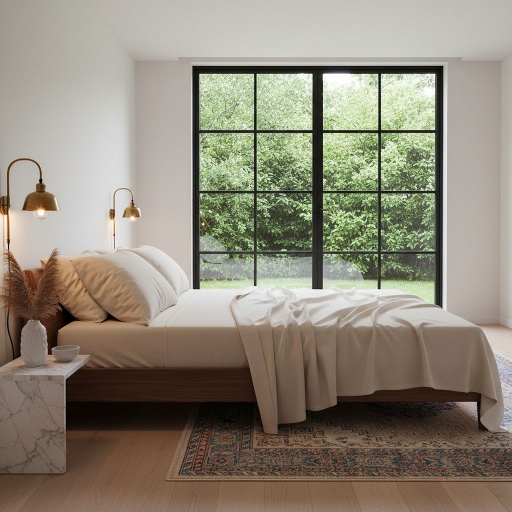 Qelune Bamboo Sheet Set 鈥?Cooling Organic Bamboo Bedding in Sand