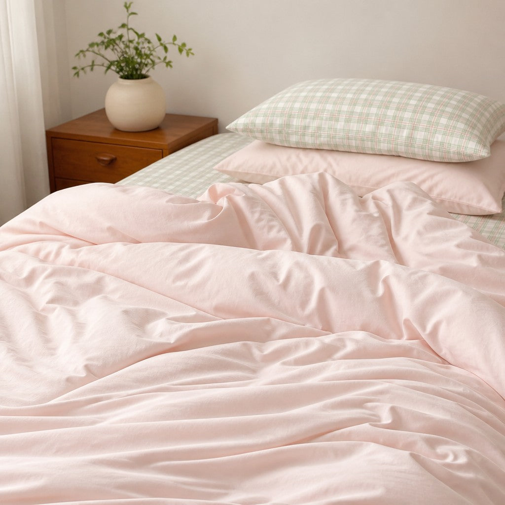 Vireza Green Plaid Pure Cotton Bedding Set G86