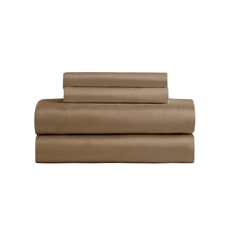 Qelune Bamboo Sheet Set – Cooling Organic Bamboo Bedding in Elegant Walnut