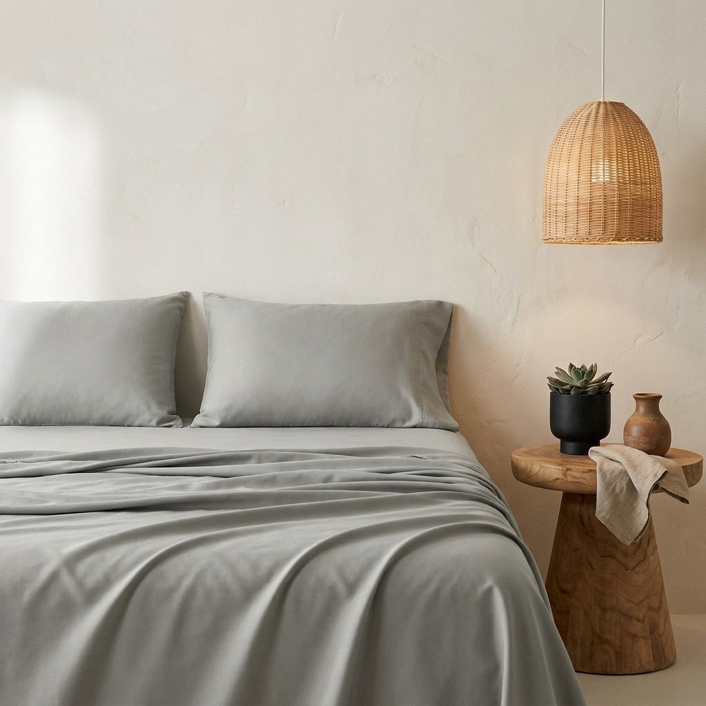 Qelune Bamboo Sheet Set 鈥?Cooling Organic Bamboo Bedding in Eucalyptus