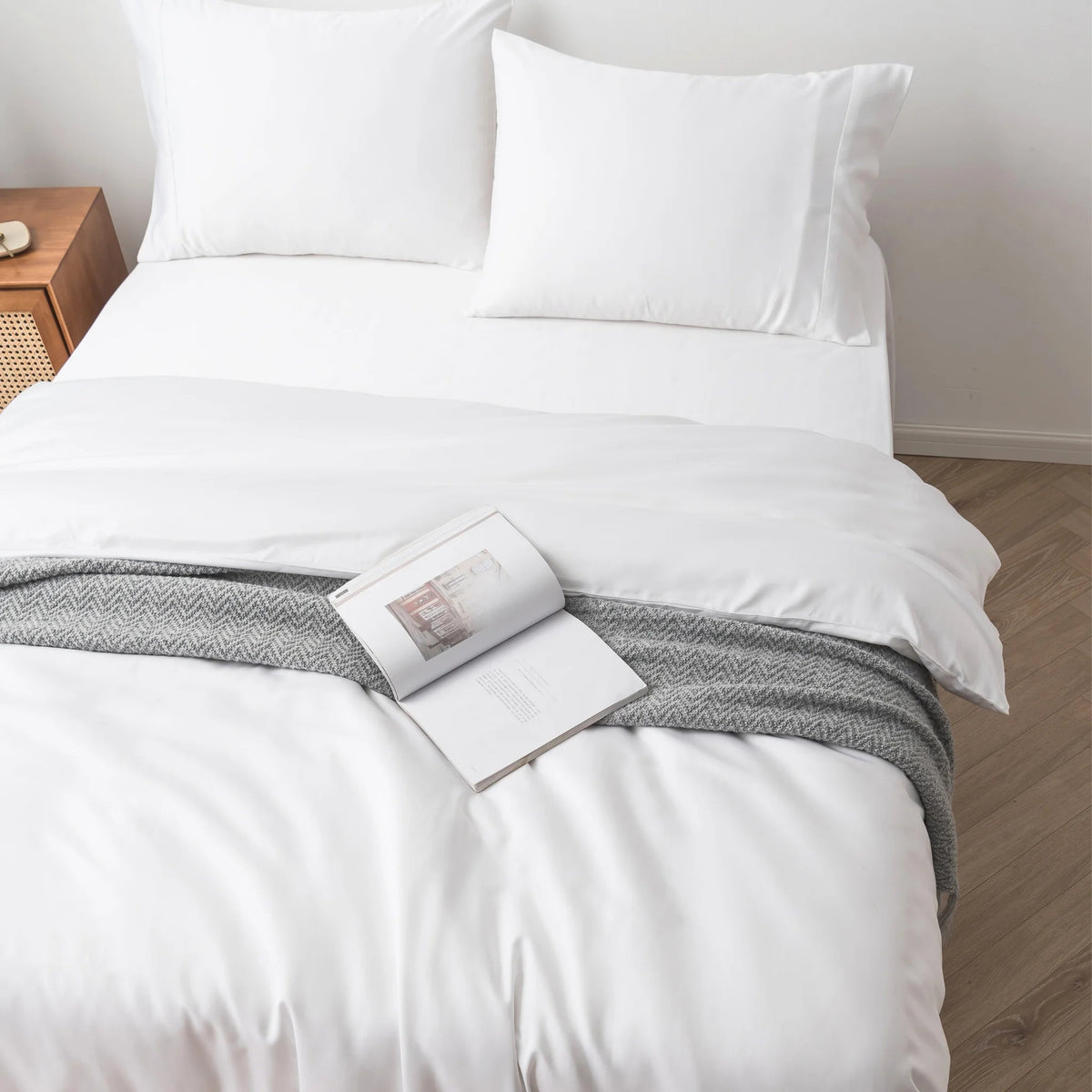 Bamboo Quilt Cover Set - White