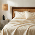 Qelune Bamboo Sheet Set – Cooling Organic Bamboo Bedding in Elegant Ivory