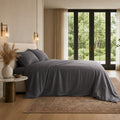 Qelune Bamboo Duvet Cover Set – Cooling Organic Bamboo Bedding in Charcoal