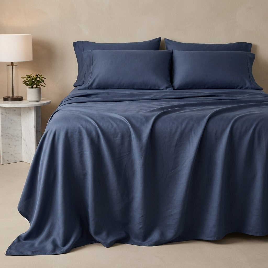 Qelune Bamboo Sheet Set 鈥?Cooling Organic Bamboo Bedding in Nightfall